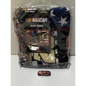 Vintage 2000s Y2K Ricky Rudd Throw Blanket Tapestry 60 in x 48 in NASCAR NWT